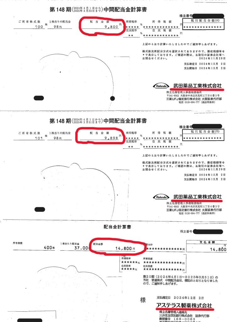 配当金計算書