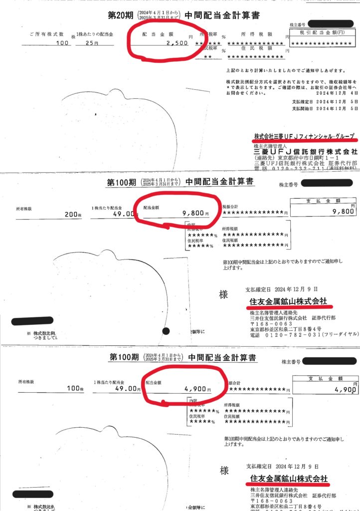 配当金計算書