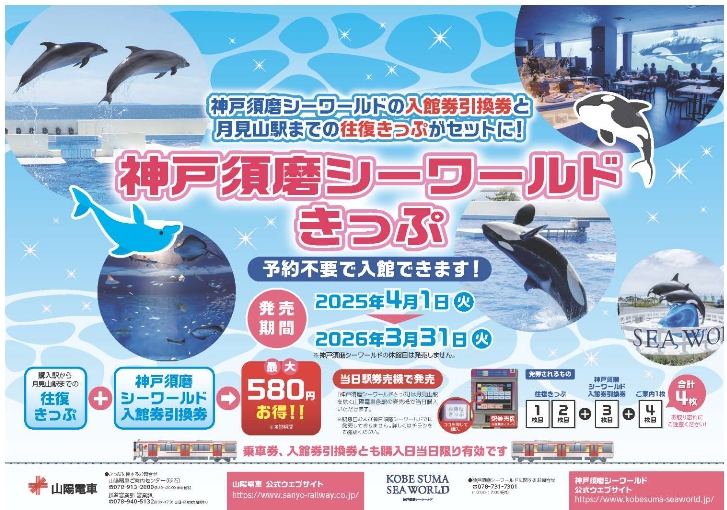 神戸須磨シーワルドきっぷのチラシ